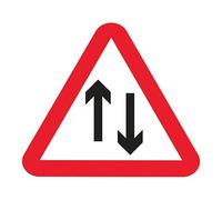 V Safety Two Way Traffic 600 x 600 mm - 3mm Reflective Aluminium Composite Safety Sign