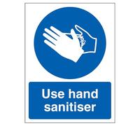 V Safety Use Hand Sanitiser - Portrait 100 x 150 mm - 3mm Aluminium Composite Safety Sign