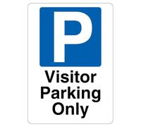 V Safety Visitor Parking Only 210 x 297 mm (A4) - 3mm Aluminium Composite Safety Sign