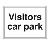 V Safety Visitors Car Park 400 x 300 mm - 3mm Reflective Aluminium Composite Safety Sign