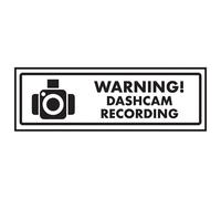 V Safety Warning! Dashcam Recording Sign - 200mm x 80mm - Window Sticker