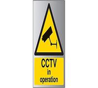 V Safety Warning General-CCTV In Operation Sign - 150mm x 200mm - 1.6mm Alu Rigid Plastic