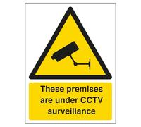 V Safety Warning Security - These Premises Are Under CCTV Surveillance - 150 X 200mm