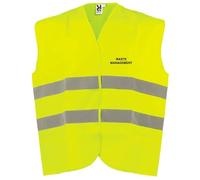 V Safety Waste Management Hi Vis Vest - XL/2XL - Yellow Safety Vest