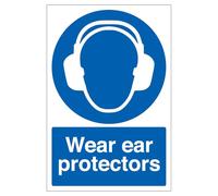 V Safety Wear Ear Protectors - Correx® 450 x 600 mm Safety Sign