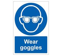 V Safety Wear Goggles - Correx® 450 x 600 mm Safety Sign