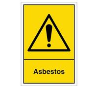 V Safety WRAP - Asbestos Recycling 200 x 300mm - 2mm Rigid Plastic Safety Sign