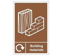 V Safety WRAP - Building Materials Recycling 210 x 297 mm (A4) - 2mm Rigid Plastic Safety Sign