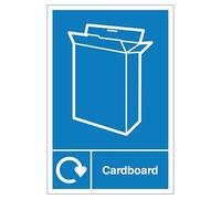 V Safety WRAP - Cardboard Recycling 210 x 297 mm (A4) - 1mm Rigid Plastic Safety Sign