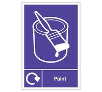 V Safety WRAP - Paint Recycling 210 x 297 mm (A4) - Self Adhesive Vinyl Safety Sign