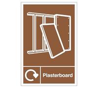 V Safety WRAP - Plasterboard Recycling 200 x 300 mm - Self Adhesive Vinyl Safety Sign