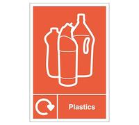 V Safety WRAP - Plastics Recycling 210 x 297 mm (A4) - 2mm Rigid Plastic Safety Sign