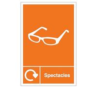 V Safety WRAP - Spectacles Recycling 210 x 297 mm (A4) - 1mm Rigid Plastic Safety Sign