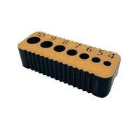 V-Shape Drill Guide Block with 17 Hole Sizes for Wood Metal Plastic | Drill straight, accurate holes every with a V-groove base that stays stable on flat, round, and square for surfaces.