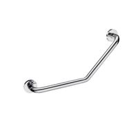 V Shape Grab Bar Bathroom Safety Hand Rail 50cm Stainless Steel Smedbo UK Silver One Size