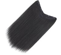 V Shape Hair Topper 60cm High Temperature Fibre Clip in Black | Natural Looking Straight Fibre, Skin Friendly, for Conferences and Parties