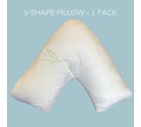 Kampala Hill V Shape Orthopaedic/Maternity Memory Foam Pillow with Bamboo Cover Medium Firmness