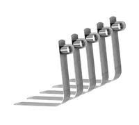 V-Shape Tent Pole Spring Button Clips - Premium Heavy-Duty Manganese Steel Locking Pins | 5-Piece Single-Head Solid Kayak Paddle, Awning Canopy Tube, Boat Oar, Ski Poles Lockings Clamps Kit