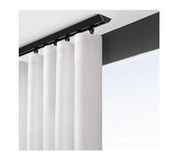 V Shaped Aluminum Curtain Rod for Ceiling Mount Perfect for Privacy & Separation Systems Ideal for Hotels Hospitals & Cinemas 11FT 335CM Black.