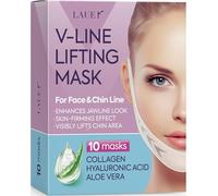 V Shaped Contouring Face Mask Line Shaping Lifting Belt Neck Reduction Jawline Lift Tape Enhancer Face Patch Firming Tightening Skin Chin Up Sculpting Collagen Mask Hyaluronic Acid Aloe Vera 10 pcs
