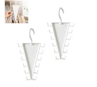 V Shaped Double-Sided Closet Organizer Hanger,Clothes Hangers Space Saving,360 ° Rotating Design,Double Sided Bracket,Closet Storage Organizer with 12 Hooks,for Tank Tops,Bags(2pc)
