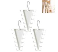V Shaped Double-Sided Closet Organizer Hanger,Clothes Hangers Space Saving,360 ° Rotating Design,Double Sided Bracket,Closet Storage Organizer with 12 Hooks,for Tank Tops,Bags(3pc)