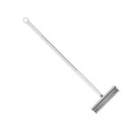 V Shaped Floor Brush Featuring Stainless Steel Frame and Silicone Squeegee for Multi Area Home For Cleaning (white)