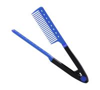 V Shaped Hair Straightener Comb, Heat Styling Brush, Curved Flat Iron Tool, Compact Decryption Comb with Ergonomic Handle and for Hotels, Bedrooms, Daily at Home