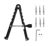 V Shaped Lens Opener Tool Kit, Camera Lens Repairing Spanner Wrench with 3 Interchangeable Pins, Aluminium Alloy Lens Repair Support for DSLR, Telescope, Microscope, 10-90 mm