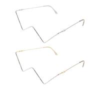 V Shaped Lensless Eyeglasses Frame with Rhinestones, Novelty Accessory | Sparkling Geometric Design, Reusable Styling Piece for Costume Parties, Nightclub Outfits, Photo Props and Holiday Gatherings