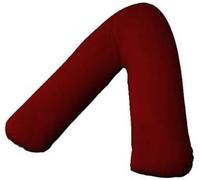 V Shaped Pillow Cases Covers Large V Neck Pillow Covers for Adults Soft Polycotton Plain Dye Orthopedic Support Pillowcase Pair Back & Neck Comfort 75x35cm (1, Wine)