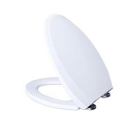 V-Shaped Toilet Seat, Heavy-Duty up to 200kg Capacity, Slow-Close-Seat, Quick-Release & Easy Clean, Easy Installation, 360° Adjustable Hinge, Urea-Formaldehyde, White, 01G, 45.5x38.5cm