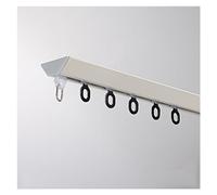 V Shaped Ultra Thin Curtain Track System Aluminum Ceiling Mounted Curtain Rod for Straight & Sliding 180cm Length White Color Perfect for Home Decor