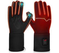 V.Step Thin Heated Gloves Liners, Touchscreen Heated Gloves, Winter Battery Hand Warmers for Men Women, 3 Levels Temperature, Outdoor Work, XL