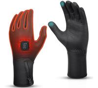 V.Step Windproof Heated Gloves, Rechargeable Electric Heated Gloves Liners, Touchscreen Hand Warmers, 3 Levels Temperature, Heating Gloves for Skiing Cycling, Outdoor Work, Size XL