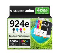 V-Surink [with Chip] 924e 924XL Ink Cartridges Compatible with 924 924e 924XL Ink,Work for OfficeJet Pro 8120 8122e 8123e 8124e 8125e 8130e 8132e 8133e 8134e 8135e 8138e 8139e Printer (4-Pack)