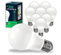 V-TAC 10 x LED Light Bulbs E27 8.5 W (Equivalent to 60 W) A60 - 806 Lumen - Maximum Efficiency and Energy Saving LED Lamp 6500 K Cool White - LED Bulbs