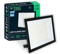 V-TAC 100W LED Floodlight Outdoor [High Performance] IP65-8150 Lumen - Waterproof Lamp for Home, Garden, Garage, Warehouse - Cool White Light 6500K