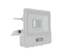 V-TAC 10W Samsung Chip Outdoor LED Floodlight with PIR Sensor Waterproof White Color with 1M Cable, Natural White Light