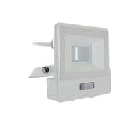 V-TAC 10W Samsung Chip Outdoor LED Floodlight with PIR Sensor Waterproof White Color with 1M Cable, Natural White Light