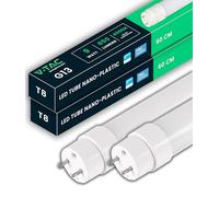 V-TAC 2 x LED Tube 60 cm T8 G13 - 7.5 W - 850 Lumens Samsung Chip - LED Tubes for Ceiling, Wall, Garage, Shop - Neon Replacement - 4000K Natural White