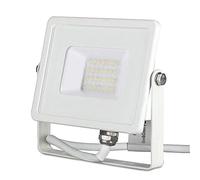V-TAC 20W Waterproof Outdoor Security LED Floodlight with Samsung LED White Body White Glass IP65 3000K Warm White 1600 lumens VT-20-W