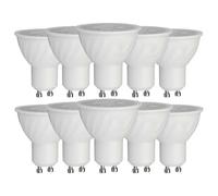V-TAC-227D 6W GU10 Ripple Plastic Spotlight Bulbs | Samsung Chip | 6500K White | 60W Equivalent Halogen Replacement | Energy Saving LED Bulbs | Dimmable | 445 Lumens | LED Bulbs | Pack of 10