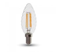 V-TAC 279 VT-274 4w Filament LED Twist Candle (2700K, Samsung Chip, SES/E14, 35w)