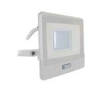 V-TAC 30W Samsung Chip Outdoor LED Floodlight with PIR Sensor Waterproof White Color with 1M Cable, Cool White Light