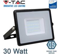 V-TAC 402 30W Floodlight Waterproof Security Samsung LED Flood Lamp IP65 Black