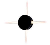 V-TAC 4W Outdoor LED Light-IP65 Waterproof Round Lamp - Black Die-Casting Aluminum Body - Sensor Compatible Wall Lighting for Patio Driveway Porch 3000K Warm White, Aluminium + Acrylic, 4 W VT-706-B