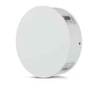 V-TAC 4W Outdoor LED Light-IP65 Waterproof Round Lamp Die-Casting Aluminum Body - Sensor Compatible Wall Lighting for Patio Driveway Porch 3000K Warm White, Aluminium + Acrylic, 4 W, VT-706-W