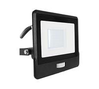 V-TAC 50W Samsung Chip Outdoor LED Floodlight with PIR Sensor Waterproof Black Color with 1 Metre Cable, Warm White Light