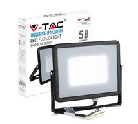V-Tac 50W Cool White Samsung Chip LED Floodlight - Black
